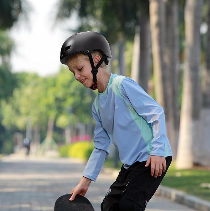 Bike Skateboard Helmet, Adjustable and Multi-Sport for Skate Scooter, 3 Sizes for Adult Youth Kids Toddler-CubbioBaby