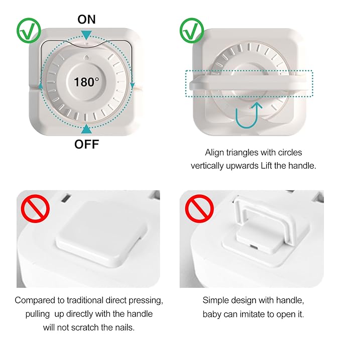 Outlet Cover Baby proofing -32 Pack Plug Covers for Electrical Outlets with Dual Safety Locks, Child Proof Outlet Covers Improved Baby proofing outlets-CubbioBaby