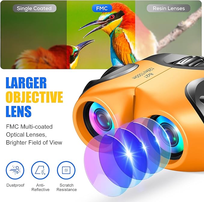 LET'S GO! Binocular for Kids, Compact High Resolution Shockproof Binoculars-CubbioBaby