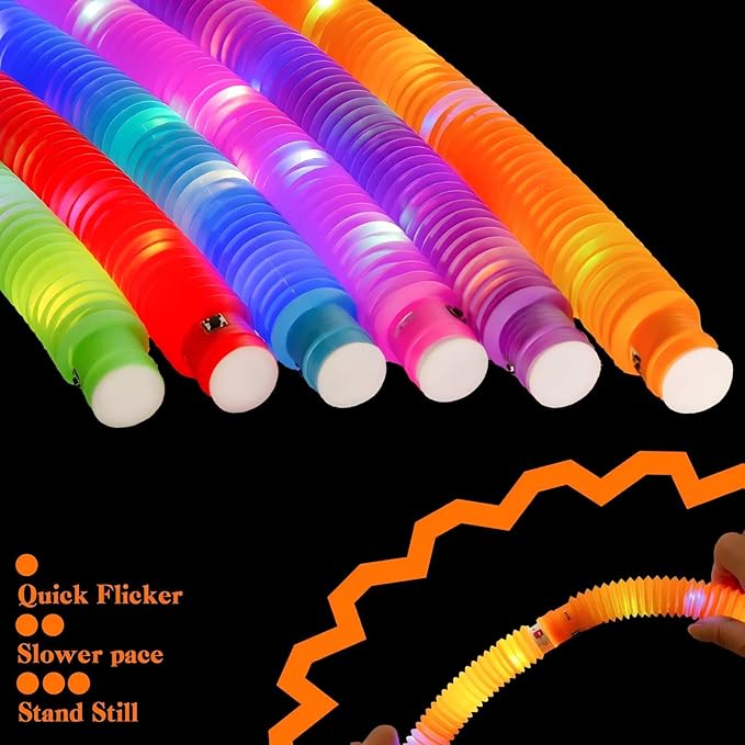 Light Up Glow Necklaces Bracelets Party Favors Accessories for Toddlers, Glow Sticks Pop Tubes for kids, Glow Birthday Camping Wedding Party Supplies Decorations for Boys Girls (Red 36 Pack)