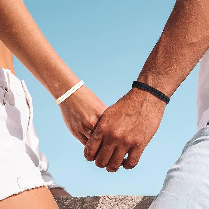 TempBeau Nautical Braided Rope Bracelets Set - 6 Pcs Adjustable Braided Cord Bracelet, Handmade Navy Marine String Bracelet with Metal Knot, Men Women Braided Bracelets Gifts