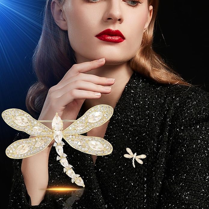 Animal Brooch for Women Girls 18k Gold Plated Animal Brooch Pin Rhinestone Animal Brooch Lapel Pin Jewelry Thanksgiving Day Birthday Wedding Gifts for Mom Wife