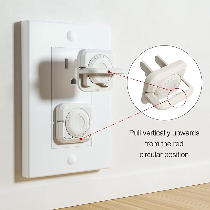 Outlet Cover Baby proofing -32 Pack Plug Covers for Electrical Outlets with Dual Safety Locks, Child Proof Outlet Covers Improved Baby proofing outlets-CubbioBaby