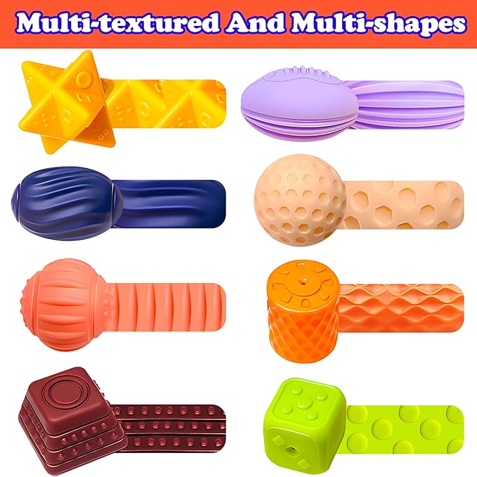 Sensory Balls for Baby, Soft Textured Multi Sensory Toys Montessori Toys for Babies Toddler Ball Toys Gift Set BPA Free Montessori Infant Baby Toys 6 to 12 Months-CubbioBaby