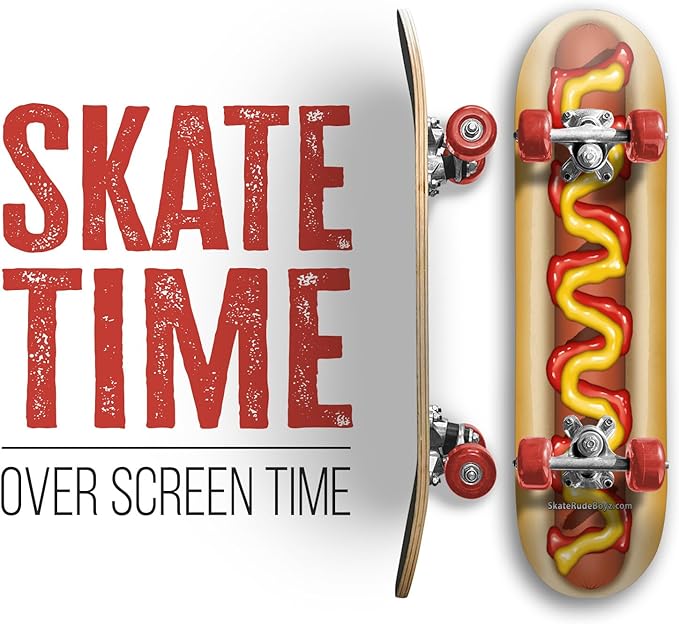 24 inch Rude Boyz Mini Cruiser Skateboard - Aluminium Trucks - Kids Skateboard Ages 5-8 Beginner - Skateboards for Kids-CubbioBaby