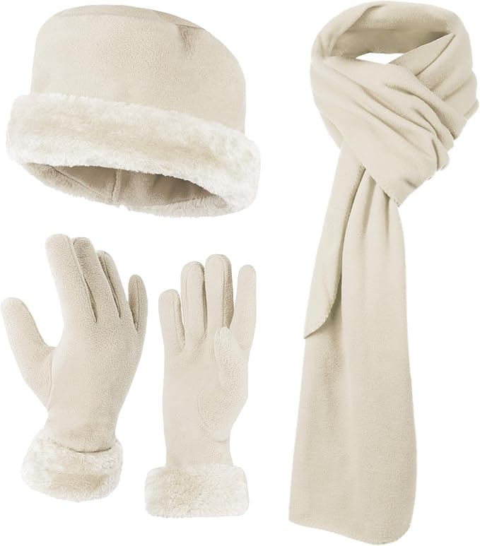 boxed-gifts Women's Warm Fleece Winter - Women's Hat and Glove Set + Hats Gloves Scarves for Women