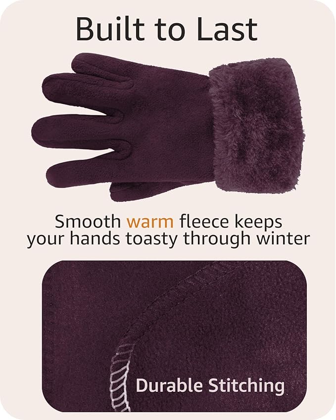 boxed-gifts Women's Warm Fleece Winter - Women's Hat and Glove Set + Hats Gloves Scarves for Women