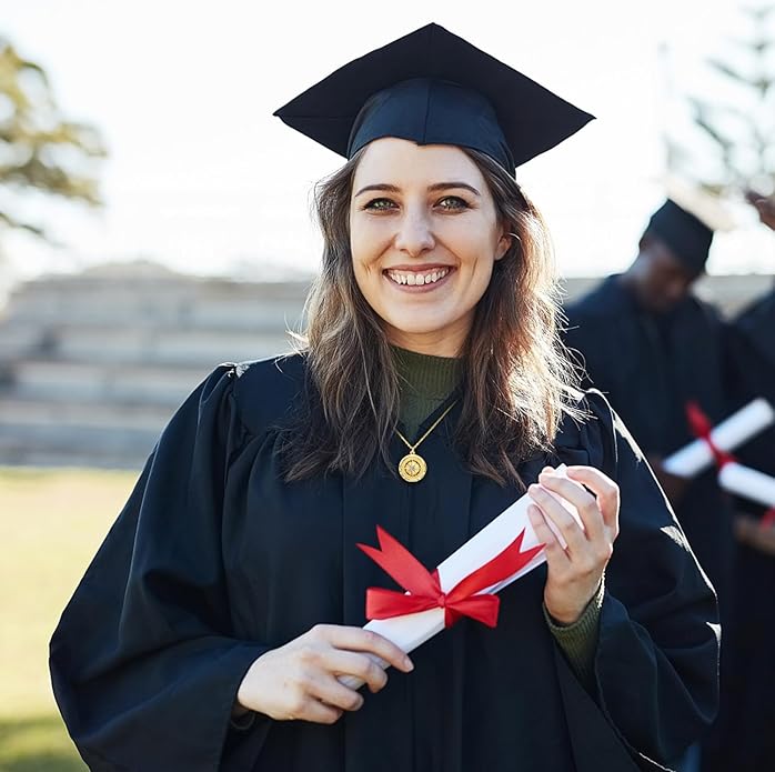 KINGWHYTE Graduation Gifts Birthstone Necklace for Women 925 Sterling Silver Compass Pendant Go in the Direction of your Dream Travel Jewelry Birthday Gift for Her