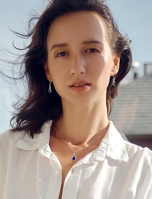 Starchenie Infinity Dangle Drop Earrings Sterling Silver Leverback Earrings Gemstones Twisted Jewelry