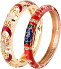wynameleri Vintage Cloisonne Jewelry Gorgeous Rhinestone Handcrafted Bracelets Enamel Flower Bird Hinged Cuff Bangles Gifts 88A