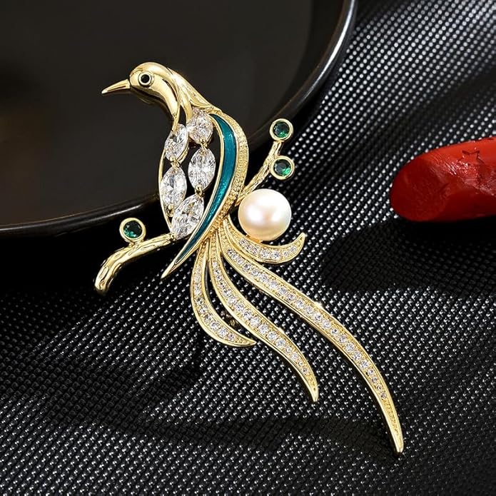 Animal Brooch for Women Girls 18k Gold Plated Animal Brooch Pin Rhinestone Animal Brooch Lapel Pin Jewelry Thanksgiving Day Birthday Wedding Gifts for Mom Wife