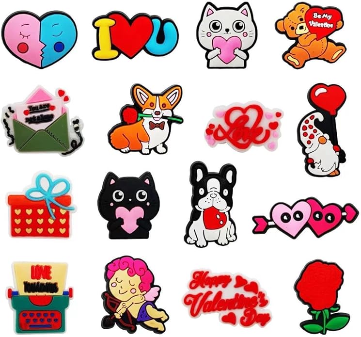 Pink Shoe Charms for Girls,Cute Shoe Decoration Charms for Shoes Party Favors Gifts,Pink Sports Ocean Valentine's Day Accessories