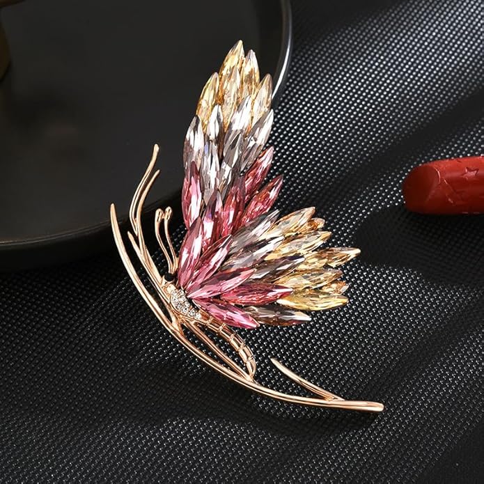 Animal Brooch for Women Girls 18k Gold Plated Animal Brooch Pin Rhinestone Animal Brooch Lapel Pin Jewelry Thanksgiving Day Birthday Wedding Gifts for Mom Wife