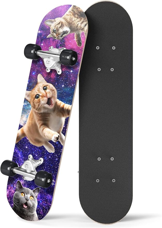 24 inch Rude Boyz Mini Cruiser Skateboard - Aluminium Trucks - Kids Skateboard Ages 5-8 Beginner - Skateboards for Kids-CubbioBaby