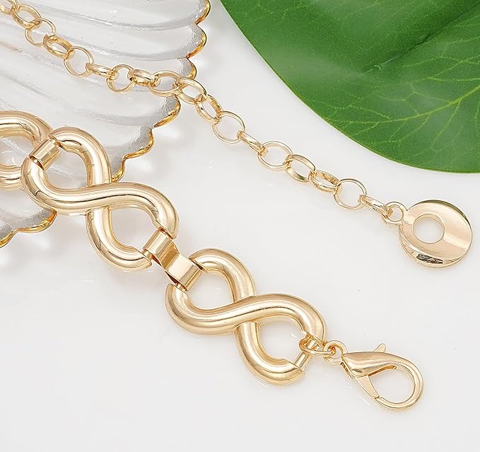 Waist Chain Belts Women Girls Metal Belly Link Adjustable Waist Belt for Jeans and Dress