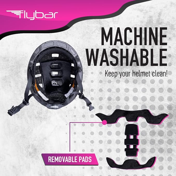 Flybar Kids Bike Helmet - Dual Certified Adjustable Dial, Lightweight Skateboard Helmet, Roller Skating, Pogo, Electric Scooter, Snowboard, Youth and Toddler Helmet, Boys & Girls 3-14-CubbioBaby