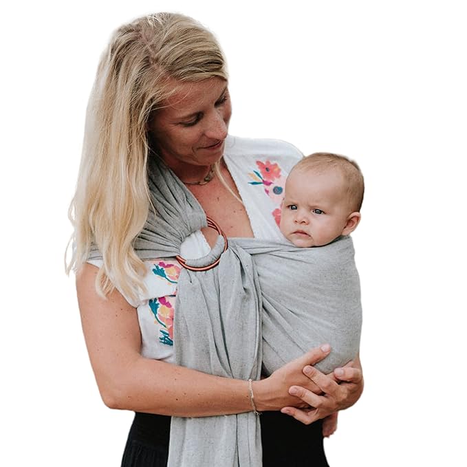 Nalakai Luxury Ring Sling Baby Carrier, Soft Linen Blend Baby Sling, Baby Wrap, Wear Your Little One Close to Your Heart, Comfort, Style-CubbioBaby
