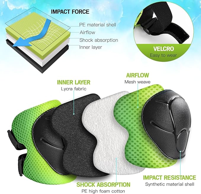 Toddler/Kids Bike Helmet Set for Boys Girls 3D Adjustable Kids Helmet Protective Gear Set Knee Elbow Wrist Pads and Multi-Sports Skateboard Scooter Cycling Roller Balance Bike-CubbioBaby