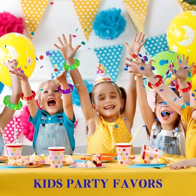 Light Up Glow Necklaces Bracelets Party Favors Accessories for Toddlers, Glow Sticks Pop Tubes for kids, Glow Birthday Camping Wedding Party Supplies Decorations for Boys Girls (Red 36 Pack)