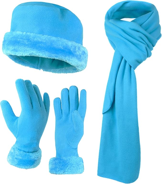 boxed-gifts Women's Warm Fleece Winter - Women's Hat and Glove Set + Hats Gloves Scarves for Women