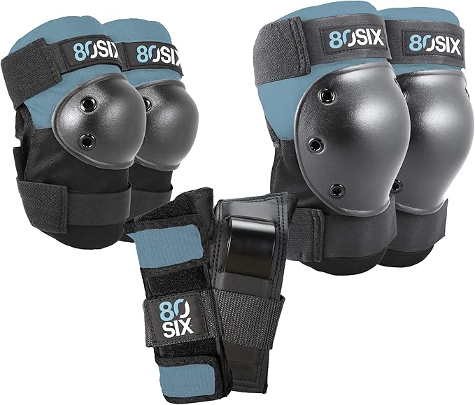 80Six Kids Multi-Sport Pad Set with Wristguards, Elbow Pads, and Knee Pads, Designed by Industry Leading Brand Triple 8-CubbioBaby