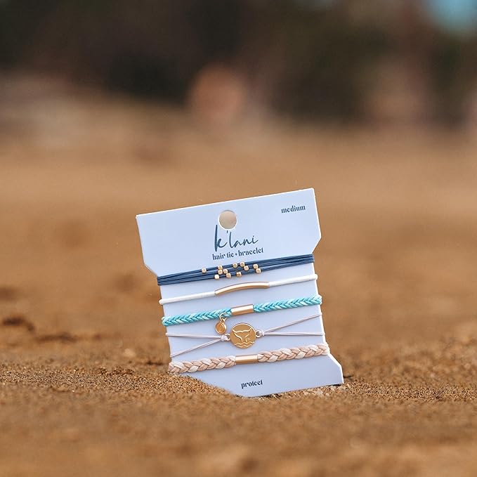 K'lani Hair Tie Bracelets for Women - Elastic Hair Bands That Double as Stylish Jewelry - Protect - Small