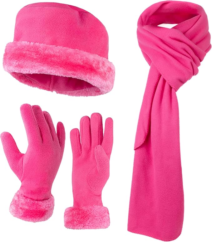 boxed-gifts Women's Warm Fleece Winter - Women's Hat and Glove Set + Hats Gloves Scarves for Women