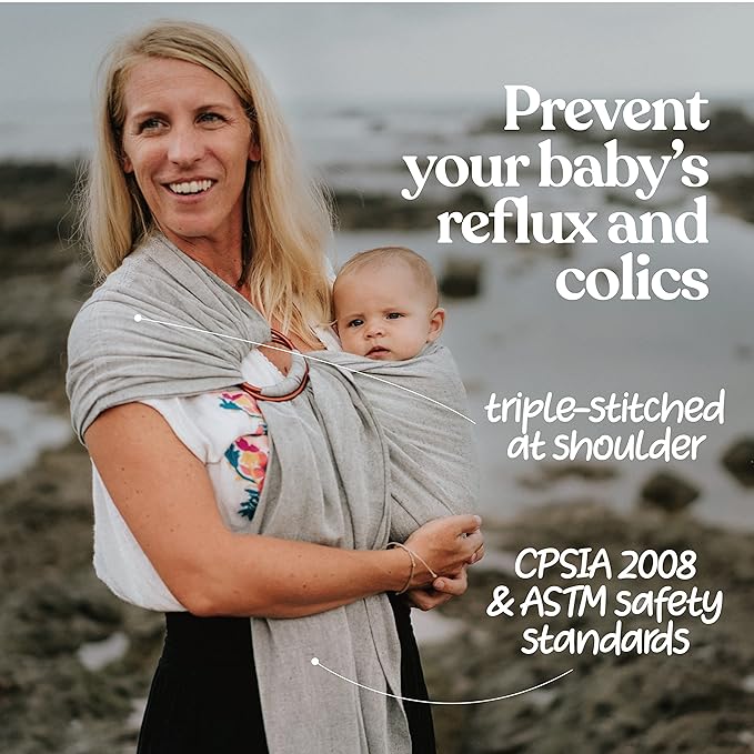 Nalakai Luxury Ring Sling Baby Carrier, Soft Linen Blend Baby Sling, Baby Wrap, Wear Your Little One Close to Your Heart, Comfort, Style-CubbioBaby