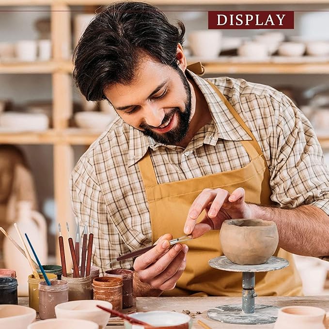 LINPHCEY 6PCS Clay Sculpting Tools Kit - Easy to Use Double-Ended Polymer & Pottery Carving Set with Comfortable Wood Grip - Ideal Tools for Clay Sculpey & Modeling Clay Ideal for Kids and Adults