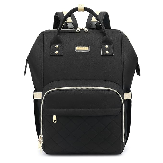 Diaper Bag Backpack, Diaper Bags for Baby Girls Boys, Baby Bags for Moms Dads, Nappy Changing Bag with Insulated Pockets,Multi-functional Waterproof Backpack with Stroller straps-Black-CubbioBaby