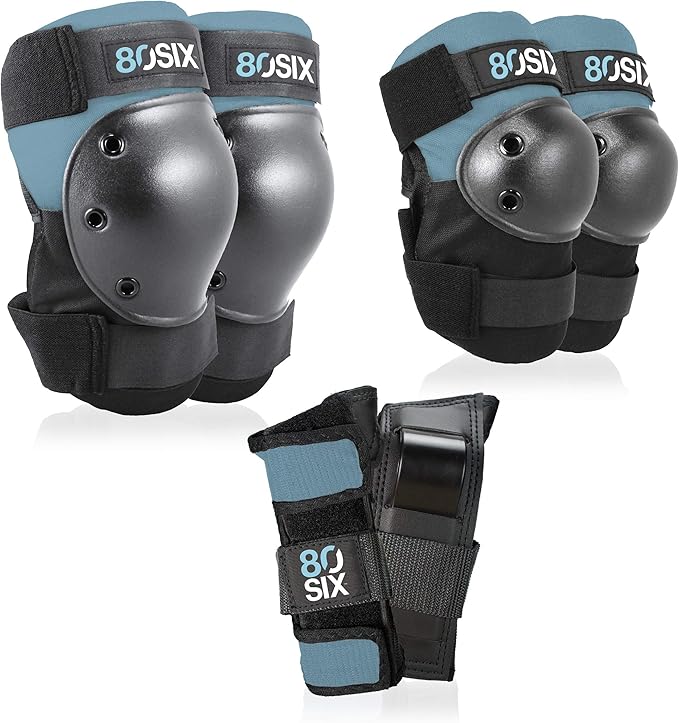 80Six Kids Multi-Sport Pad Set with Wristguards, Elbow Pads, and Knee Pads, Designed by Industry Leading Brand Triple 8-CubbioBaby