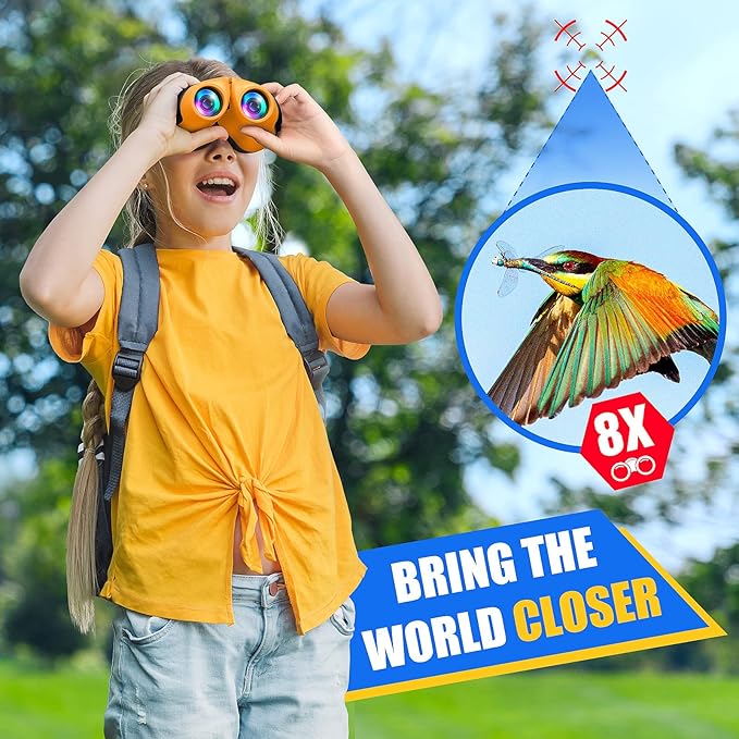 LET'S GO! Binocular for Kids, Compact High Resolution Shockproof Binoculars-CubbioBaby